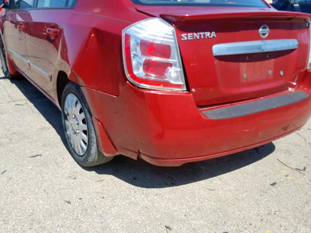 3N1AB6AP5CL640583 - 2012 NISSAN SENTRA 2.0 RED photo 9