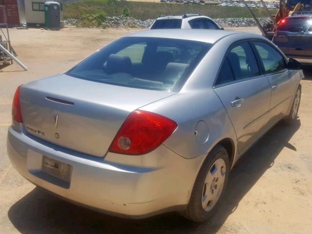 1G2ZF57B584167179 - 2008 PONTIAC G6 VALUE L SILVER photo 4