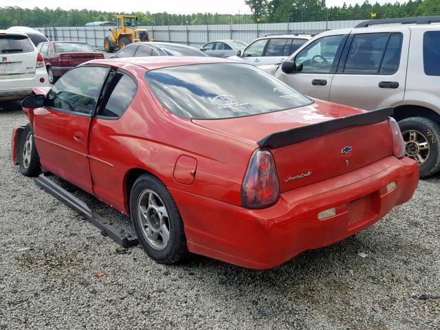 2G1WW12EX49262040 - 2004 CHEVROLET MONTE CARL RED photo 3