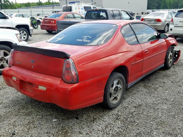 2G1WW12EX49262040 - 2004 CHEVROLET MONTE CARL RED photo 4