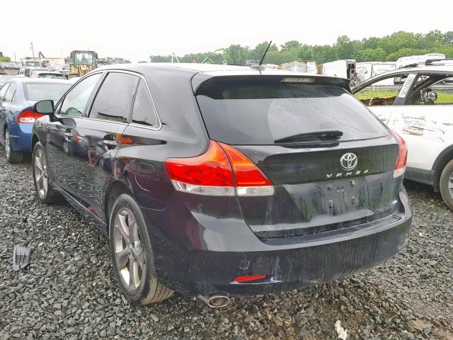 4T3BK3BB6AU043421 - 2010 TOYOTA VENZA BLACK photo 3