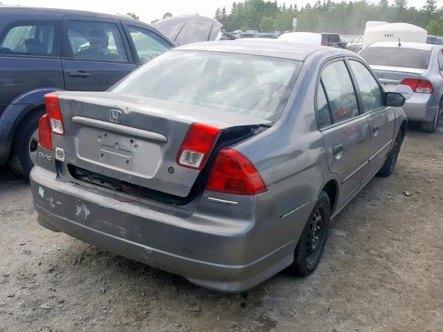 2HGES16395H027063 - 2005 HONDA CIVIC DX V GRAY photo 4