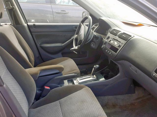 2HGES16395H027063 - 2005 HONDA CIVIC DX V GRAY photo 5