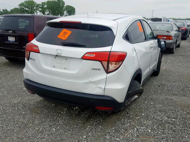 3CZRU6H59GM746348 - 2016 HONDA HR-V EX WHITE photo 4