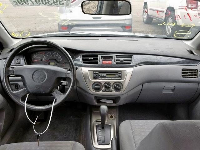 JA3AJ26E45U010769 - 2005 MITSUBISHI LANCER ES SILVER photo 9