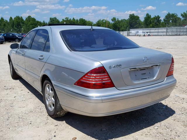 WDBNG70J91A160293 - 2001 MERCEDES-BENZ S 430 SILVER photo 3