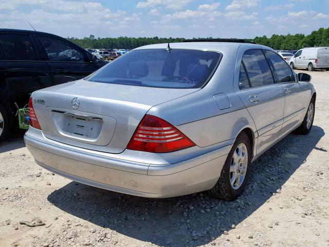 WDBNG70J91A160293 - 2001 MERCEDES-BENZ S 430 SILVER photo 4
