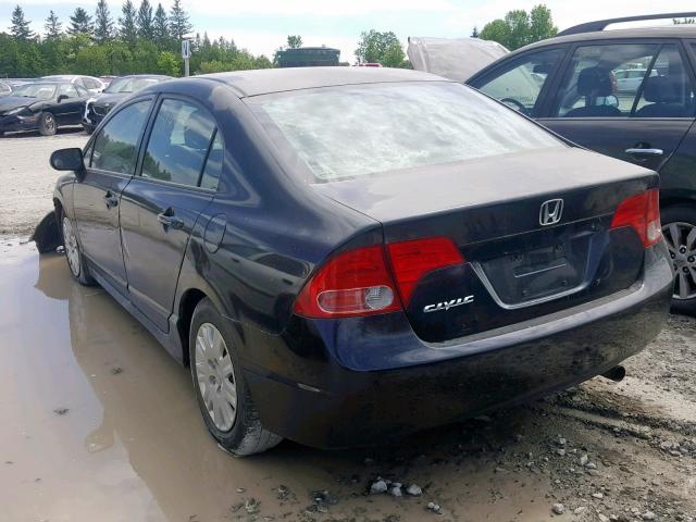 2HGFA16397H015490 - 2007 HONDA CIVIC DX BLACK photo 3