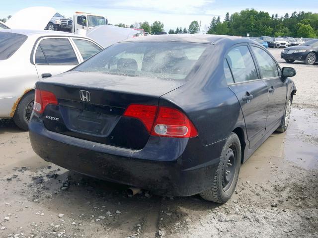 2HGFA16397H015490 - 2007 HONDA CIVIC DX BLACK photo 4