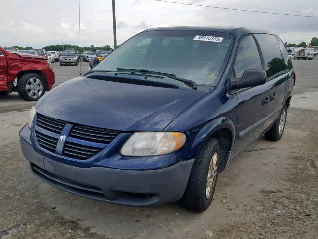 1D8GP25R85B322296 - 2005 DODGE CARAVAN SE BLUE photo 2