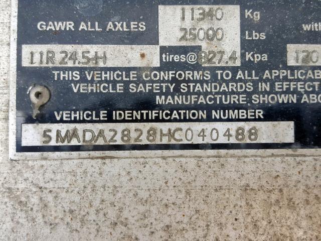 5MADA2828HC040488 - 2017 MACK TRAILER SILVER photo 8