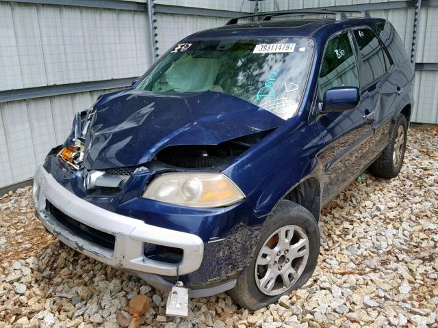 2HNYD18794H524810 - 2004 ACURA MDX TOURIN BLUE photo 2