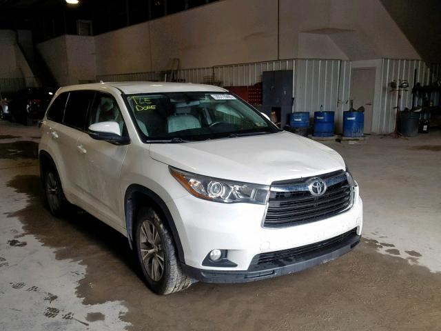 5TDBKRFH7FS181771 - 2015 TOYOTA HIGHLANDER WHITE photo 1