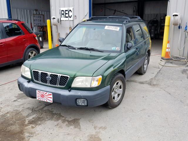 JF1SF63532H703796 - 2002 SUBARU FORESTER L GREEN photo 2