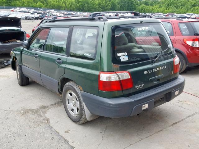 JF1SF63532H703796 - 2002 SUBARU FORESTER L GREEN photo 3