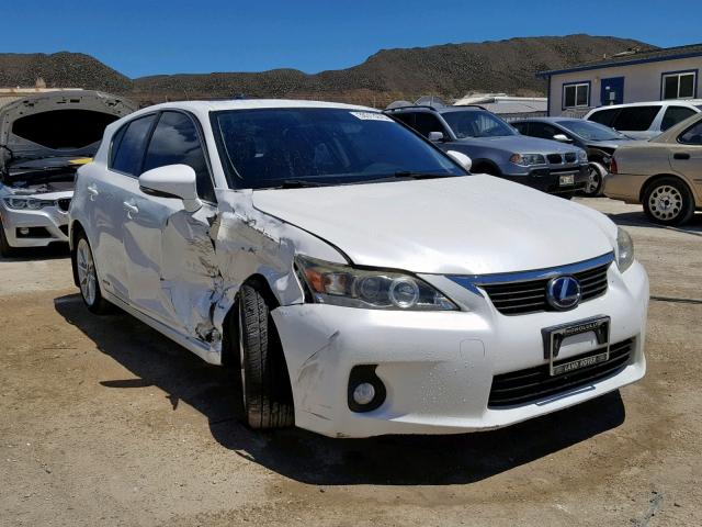 JTHKD5BH7C2072074 - 2012 LEXUS CT 200 WHITE photo 1