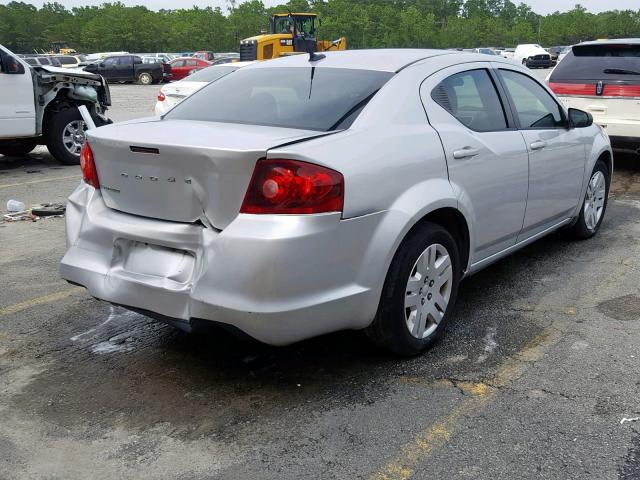 1B3BD4FB0BN541862 - 2011 DODGE AVENGER EX SILVER photo 4