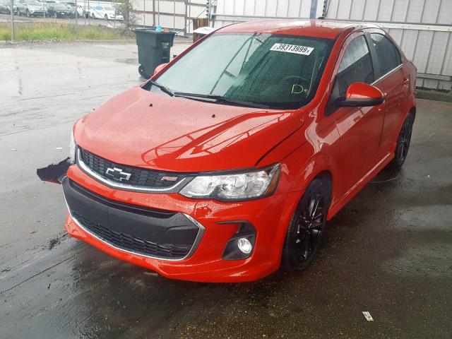 1G1JF5SBXJ4101712 - 2018 CHEVROLET SONIC PREM RED photo 2