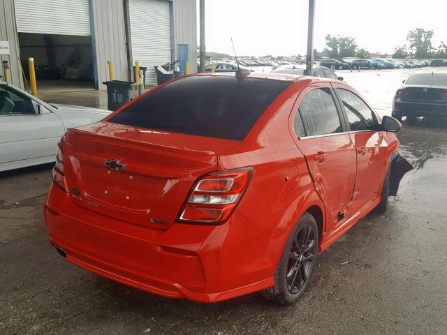 1G1JF5SBXJ4101712 - 2018 CHEVROLET SONIC PREM RED photo 4