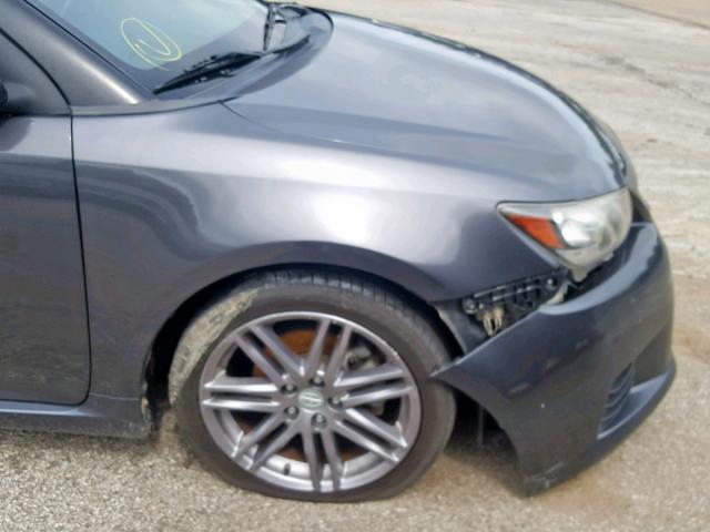 JTKJF5C75D3045862 - 2013 TOYOTA SCION TC ნაცრისფერი ფოტო 9