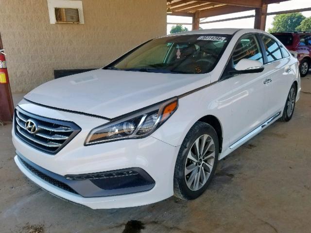 5NPE34AF3FH047980 - 2015 HYUNDAI SONATA SPO WHITE photo 2