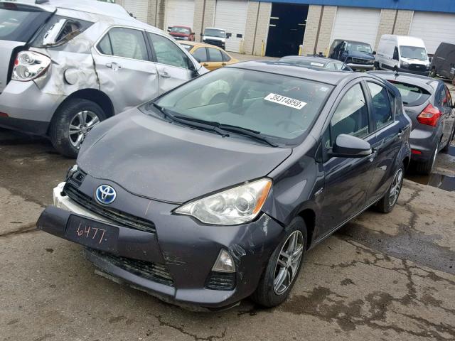 JTDKDTB32C1517613 - 2012 TOYOTA PRIUS C GRAY photo 2