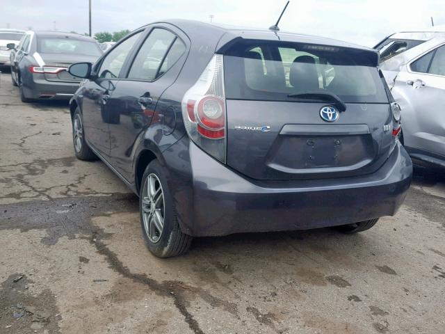 JTDKDTB32C1517613 - 2012 TOYOTA PRIUS C GRAY photo 3