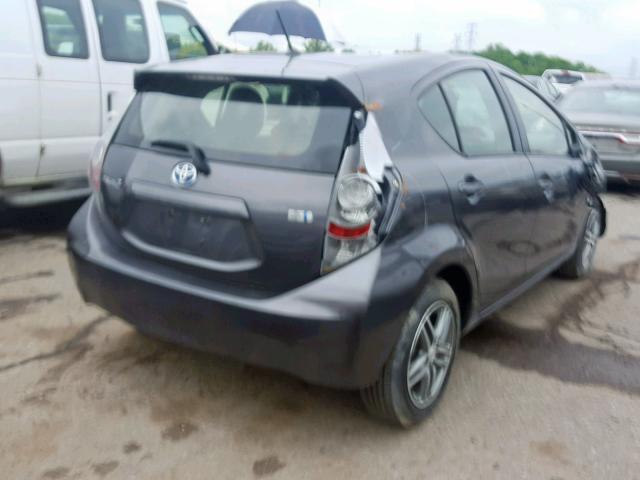 JTDKDTB32C1517613 - 2012 TOYOTA PRIUS C GRAY photo 4