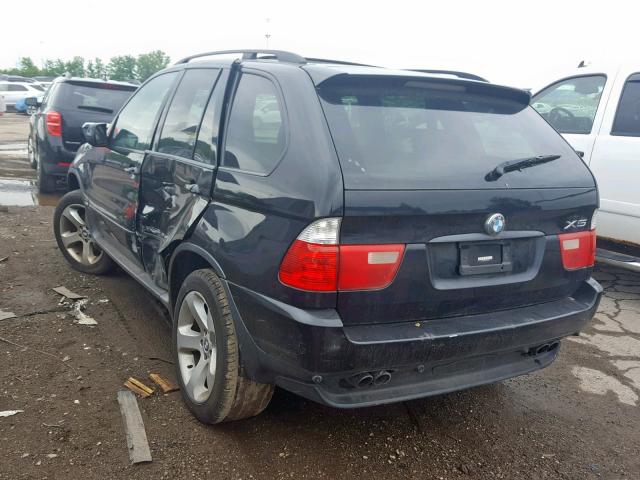 5UXFB53545LV10395 - 2005 BMW X5 4.4I BLACK photo 3