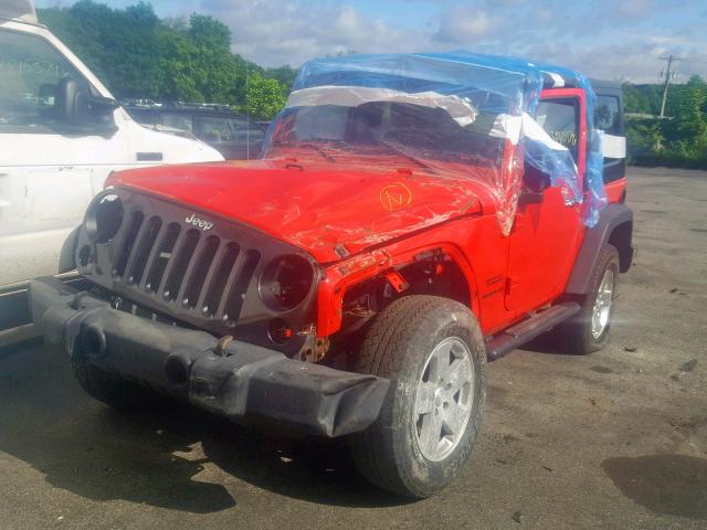 1C4AJWAG4DL554162 - 2013 JEEP WRANGLER S RED photo 2