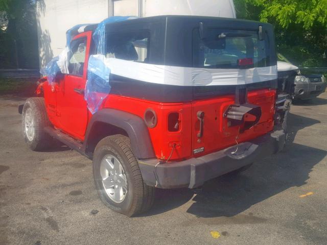 1C4AJWAG4DL554162 - 2013 JEEP WRANGLER S RED photo 3