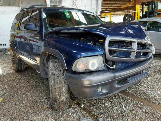 1B4HR38N12F206063 - 2002 DODGE DURANGO SP BLUE photo 1