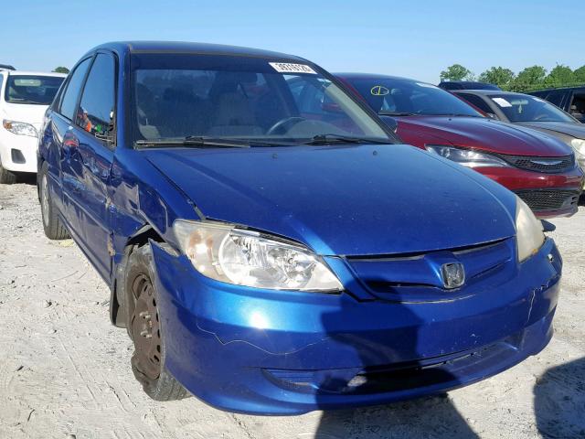 2HGES163X4H642154 - 2004 HONDA CIVIC DX V BLUE photo 1