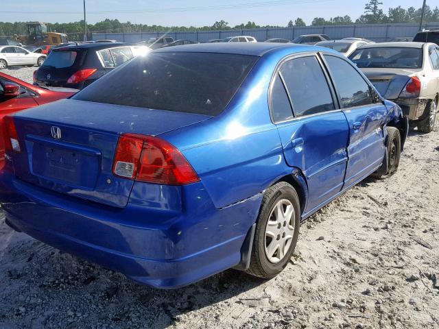 2HGES163X4H642154 - 2004 HONDA CIVIC DX V BLUE photo 4