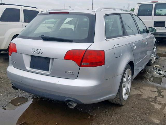 WAUKF78E77A113154 - 2007 AUDI A4 2.0T AV SILVER photo 4