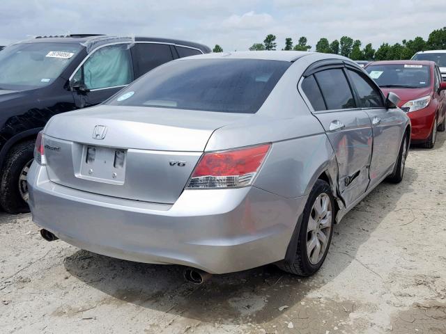 1HGCP36879A012999 - 2009 HONDA ACCORD EXL SILVER photo 4