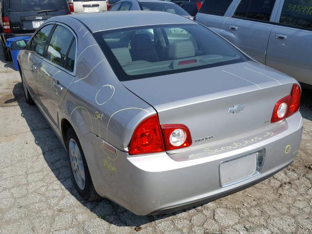 1G1ZG57B88F196813 - 2008 CHEVROLET MALIBU LS ვერცხლისფერი ფოტო 3