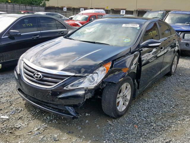 5NPEB4ACXEH842693 - 2014 HYUNDAI SONATA GLS BLACK photo 2