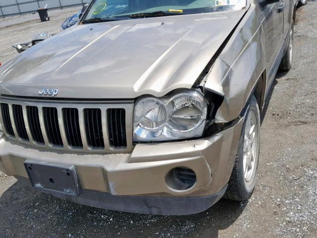 1J4GR48K06C216854 - 2006 JEEP GRAND CHER TAN photo 9