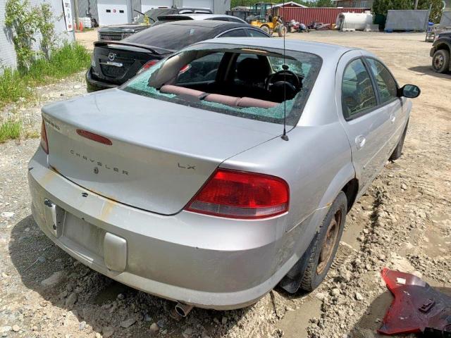 1C3EL46R12N180805 - 2002 CHRYSLER SEBRING LX GRAY photo 4