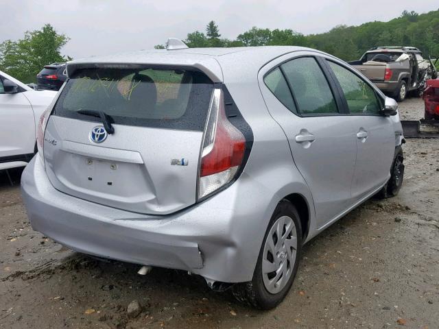 JTDKDTB31G1136552 - 2016 TOYOTA PRIUS C GRAY photo 4