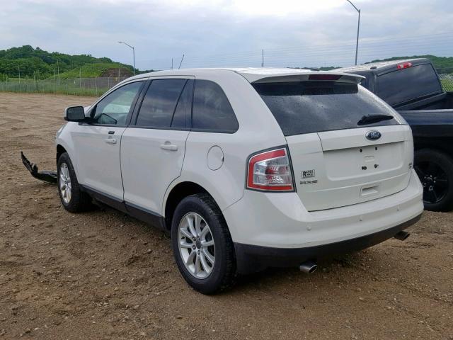 2FMDK48C29BA98215 - 2009 FORD EDGE SEL WHITE photo 3