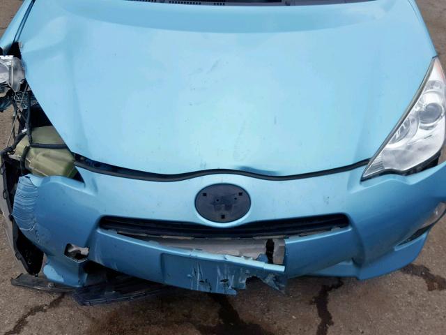 JTDKDTB38D1045337 - 2013 TOYOTA PRIUS C BLUE photo 7