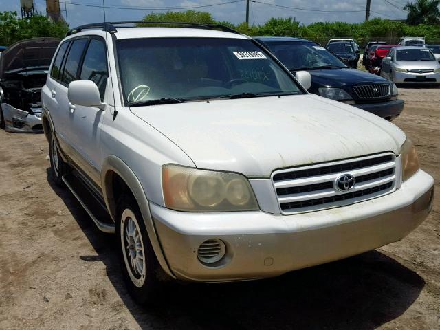 JTEGF21A130077931 - 2003 TOYOTA HIGHLANDER WHITE photo 1