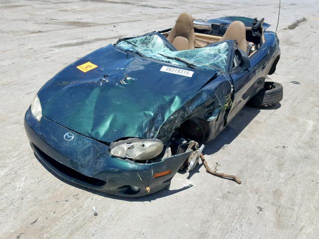 JM1NB353710208155 - 2001 MAZDA MX-5 MIATA GREEN photo 2