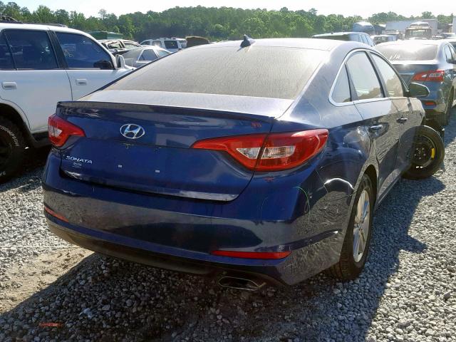 5NPE24AF2HH548378 - 2017 HYUNDAI SONATA SE BLUE photo 4