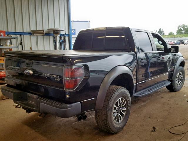 1FTFW1R63DFC47151 - 2013 FORD F150 SVT R BLACK photo 4