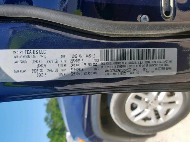 3C4NJCAB2JT102327 - 2018 JEEP COMPASS SP ლურჯი ფოტო 10