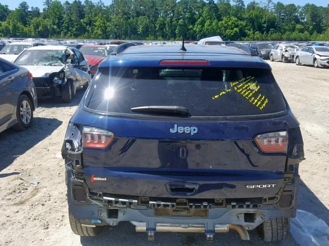 3C4NJCAB2JT102327 - 2018 JEEP COMPASS SP ლურჯი ფოტო 9