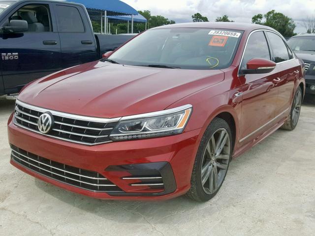 1VWDT7A34HC028420 - 2017 VOLKSWAGEN PASSAT R-L BURGUNDY photo 2